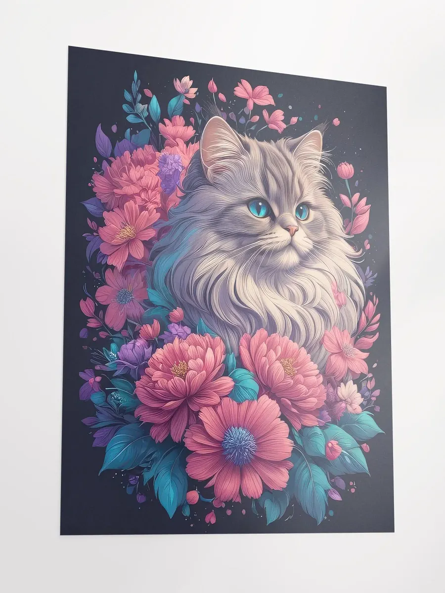 Flower Cat v2 - Poster - Medium Size 18x24 Inches product image (3)