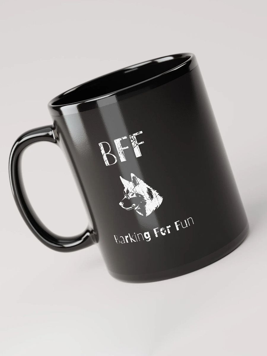 Siberian husky BFF Barking for fun, noisy dog, funny pun, cute joke, ambidextrous right-handed left-handed tea coffee mug product image (3)
