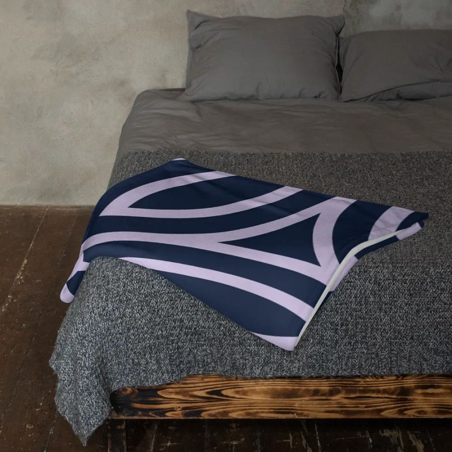 Navy Floral Intricate Blanket product image (12)