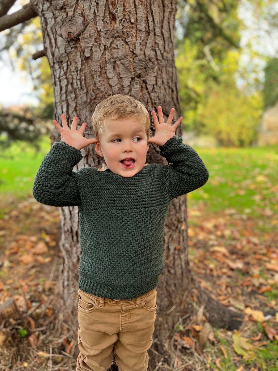 HERRINGBONE MOSS CHILD SWEATER CROCHET PATTERN product image (9)