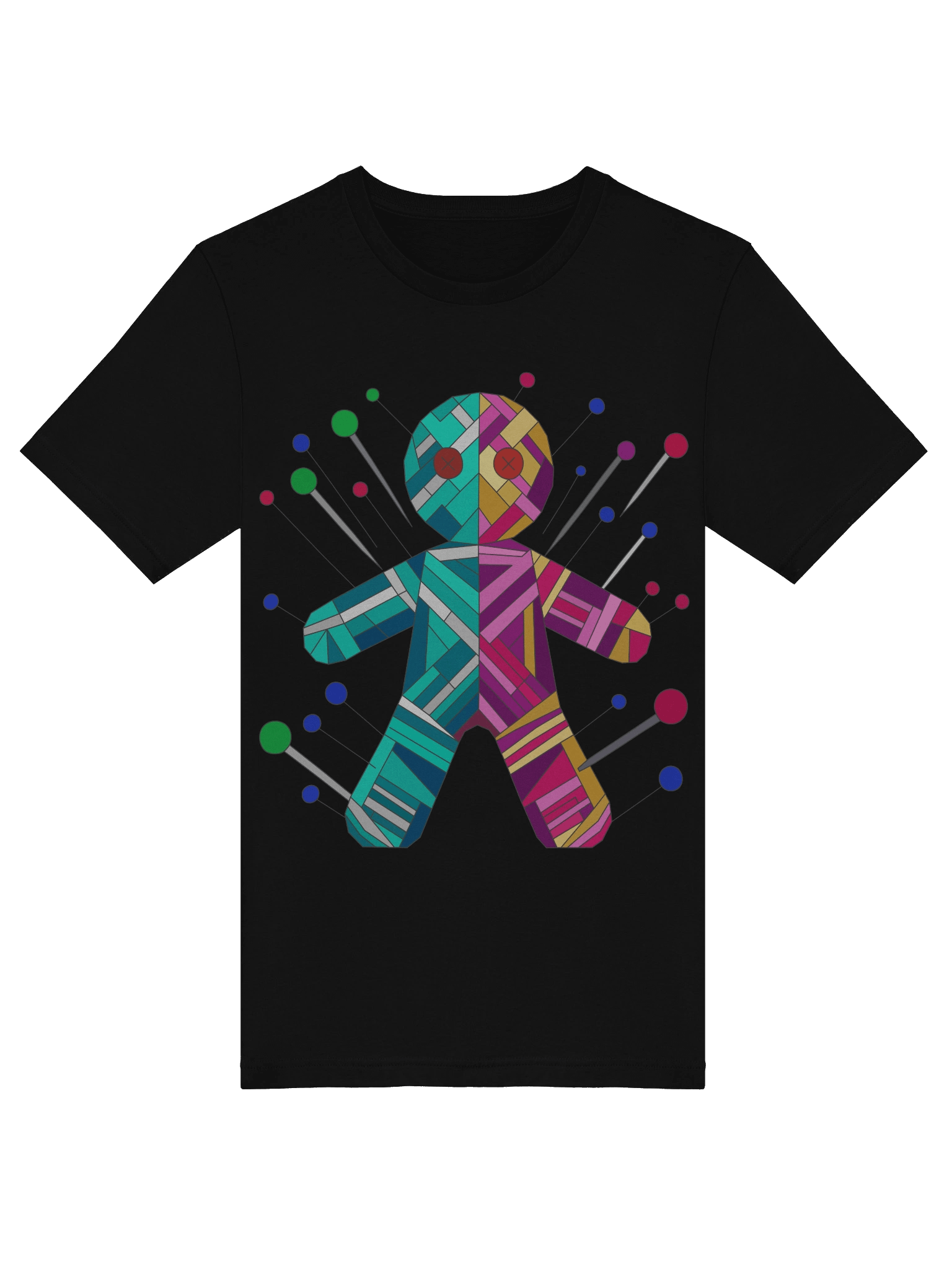 Geometric Voodoo Doll T-Shirt | Creepy Cute Graphic Tee product image (5)