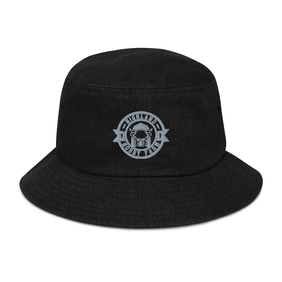 Modern Highland Hobby Farm Emblem Denim Bucket Hat product image (1)