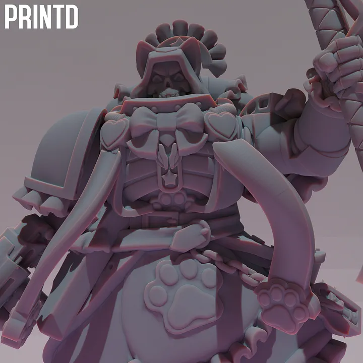 Maid Soldiers Religious Leader - Grimdark Future Maid Space Warriors Multipart Resin Model Building Kit Meme Funny Models product image (1)