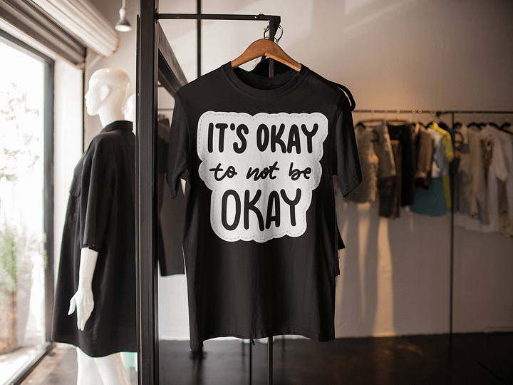 It's OK To Not Be OK Black Unisex T-Shirt product image (2)