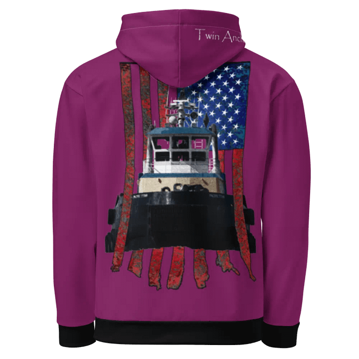 Eggplant Pacific Titan& CE Flage Hoodie product image (1)