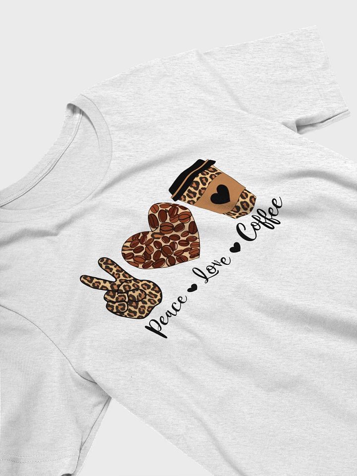 Leopard Peace Love Coffee T-Shirt product image (2)