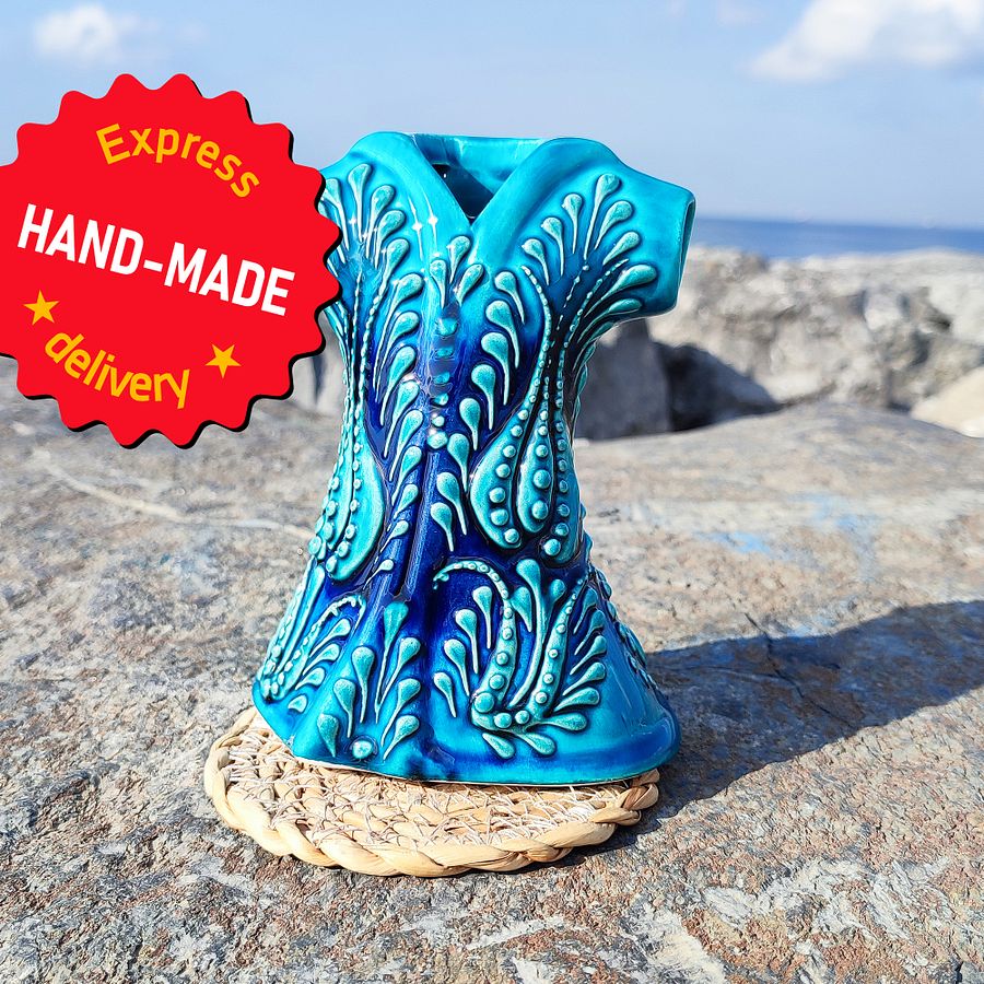 Handmade Home Ceramic Decor, Turkish Kaftan – Unique Artisanal Accent Piece product image (3)