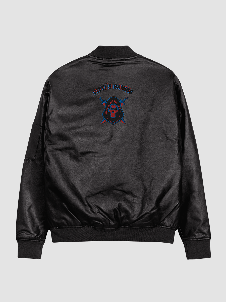 [pittis_gaming] Threadfast Apparel Faux Leather Bomber Jacket Threadfast Apparel 395J product image (3)