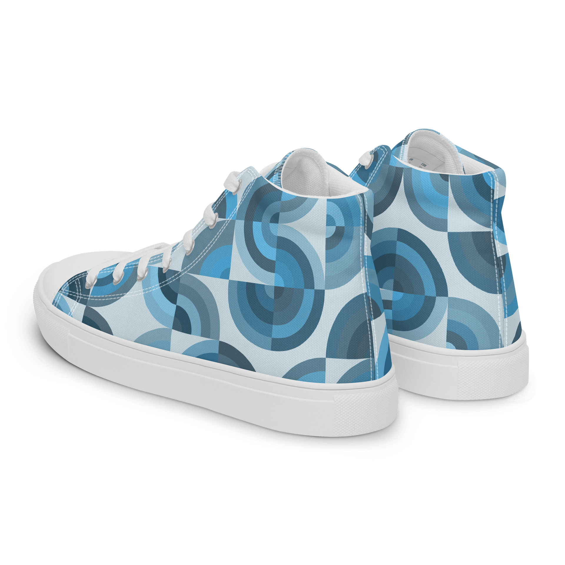 Rhythmic Blue Men's High Tops product image (5)
