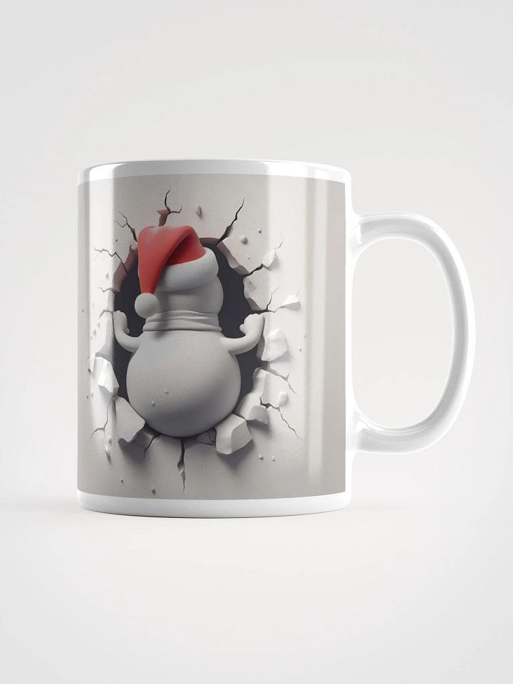 Snowman Breaking Through a Wall 11 oz Mug product image (2)