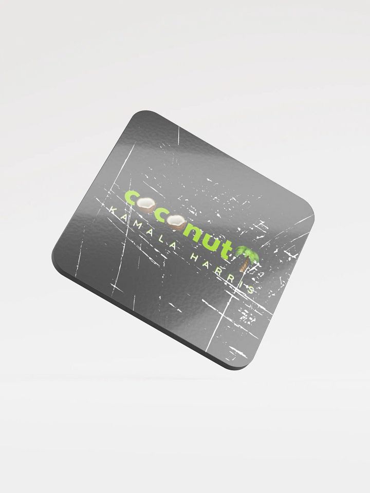 Coconut Tree x Kamala Harris Glossed Cork Coaster product image (1)