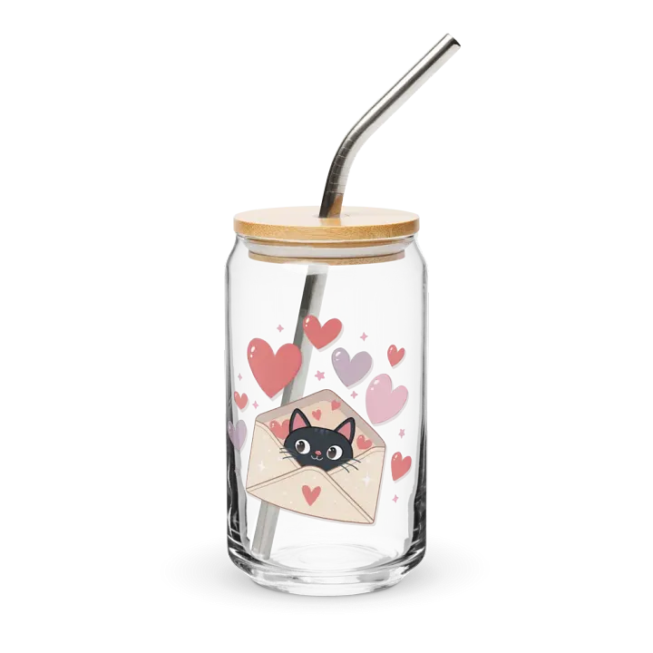 Feline Valentine Envelope - Can-Shaped Glass product image (2)