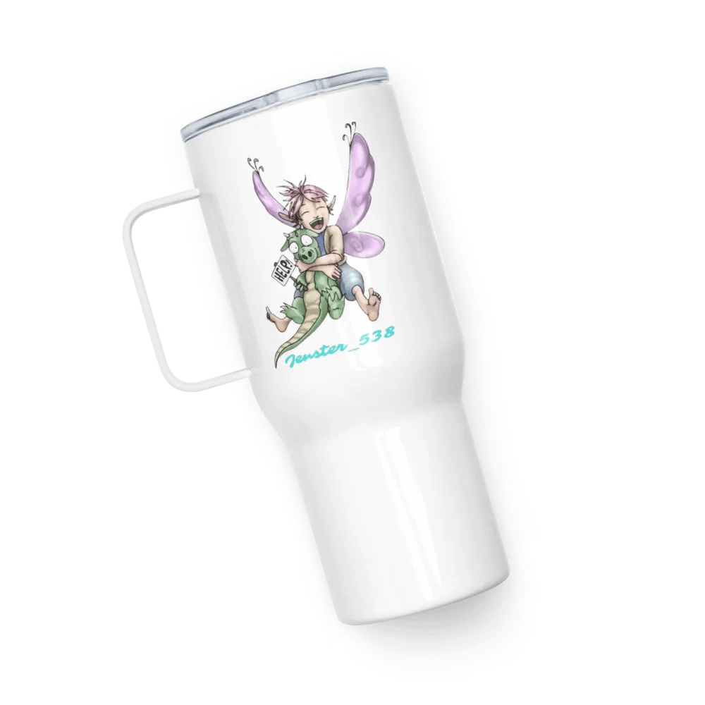 Whimsical Fairy and Dragon Hug Travel Mug product image (5)