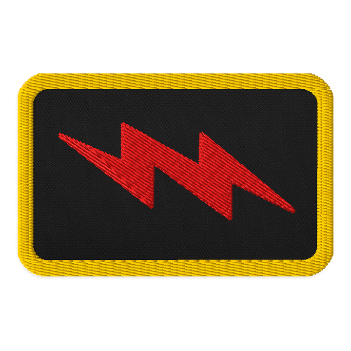 Rectangle Lightning Bolt Patch in Red - 3.5" x 2.25" product image (1)
