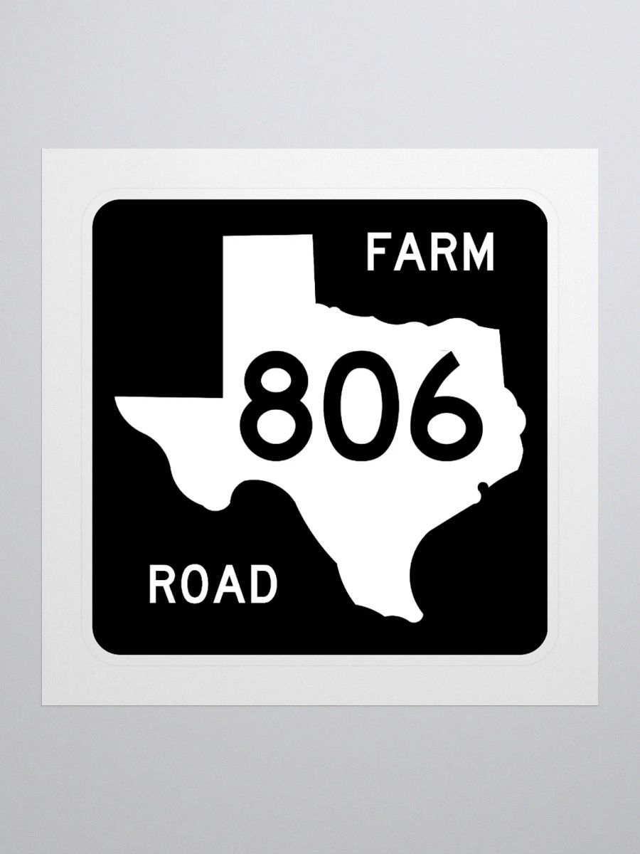 Texas Farm Road Sign FM 806 Sticker product image (1)
