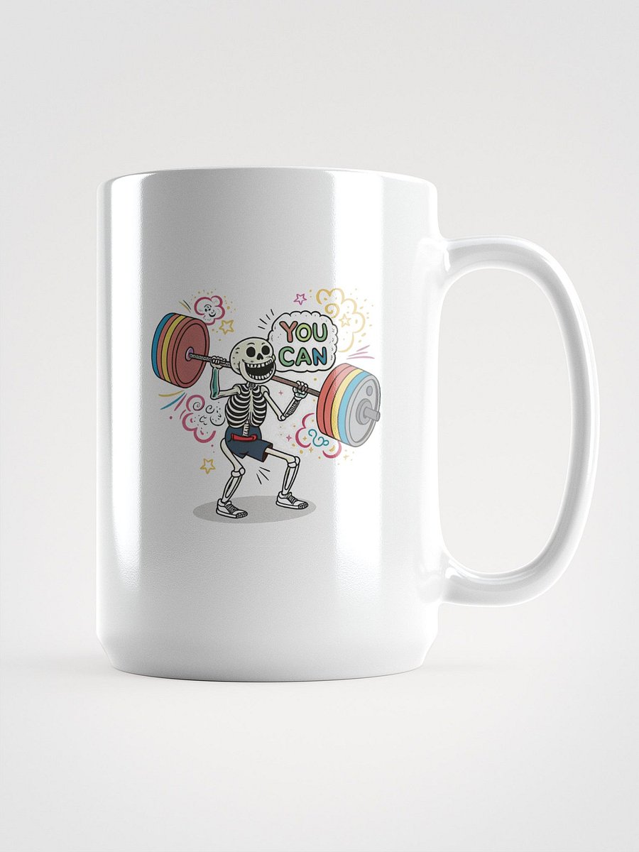 Rainbow Weightlifting Skeleton Mug product image (1)