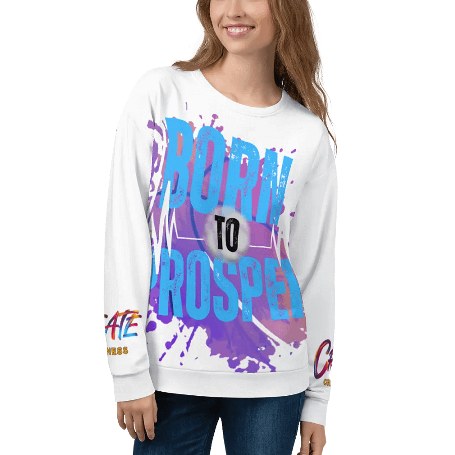 Born to Prosper Vibrant Visionary All-Over Print Sweatshirt product image (3)