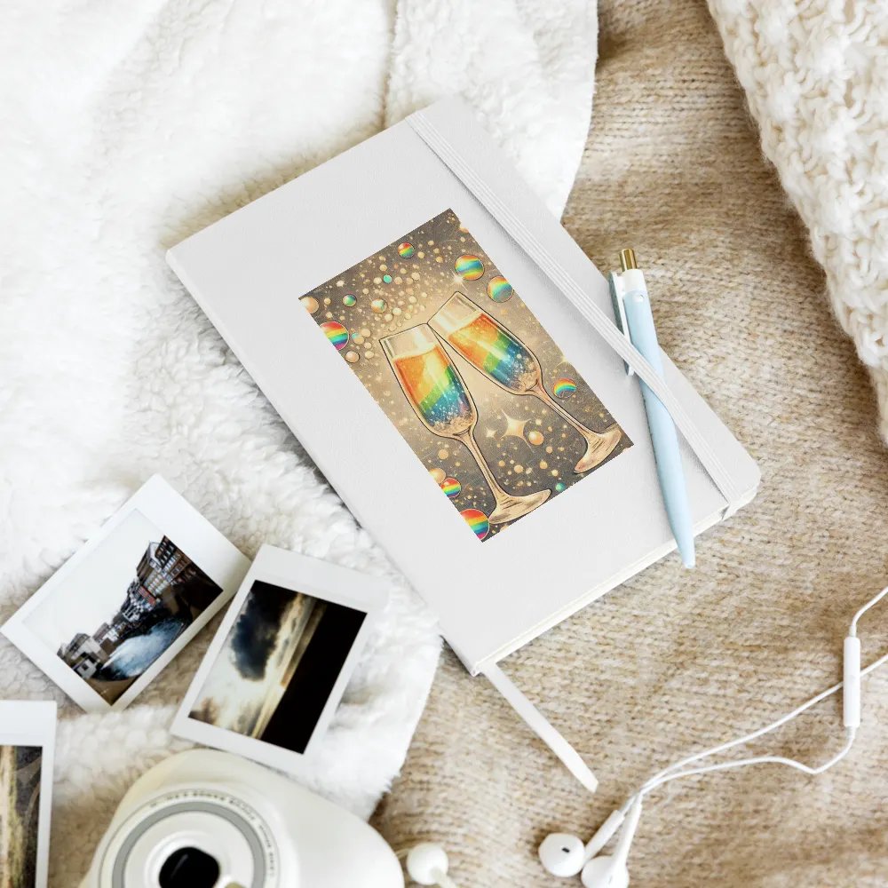 Rainbow Champagne Celebration Journal / Guestbook - WHITE product image (10)