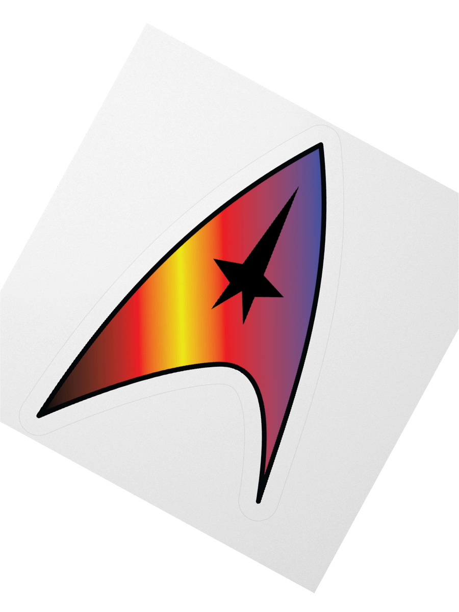 Polyamory Pride Gradient Starfleet Sticker product image (6)