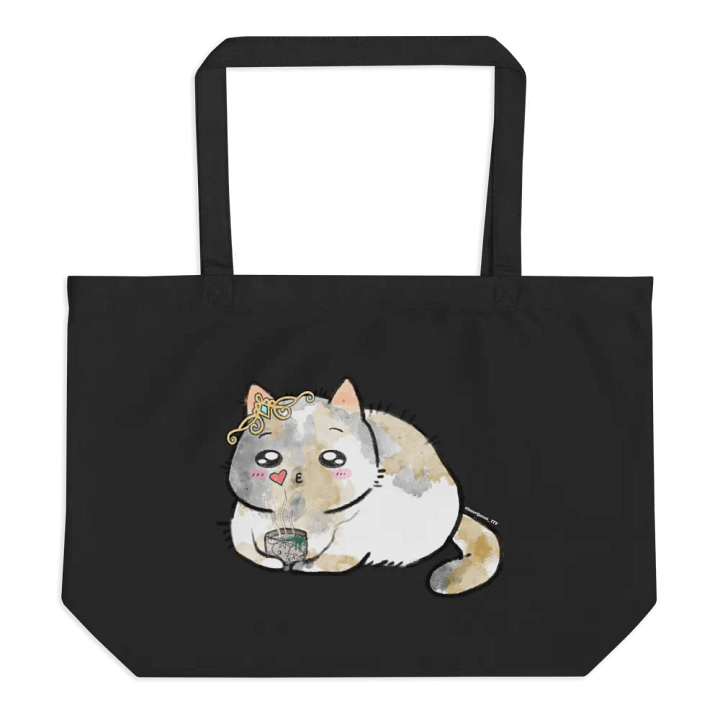Fluffy Cat Cartoon Organic Tote product image (1)
