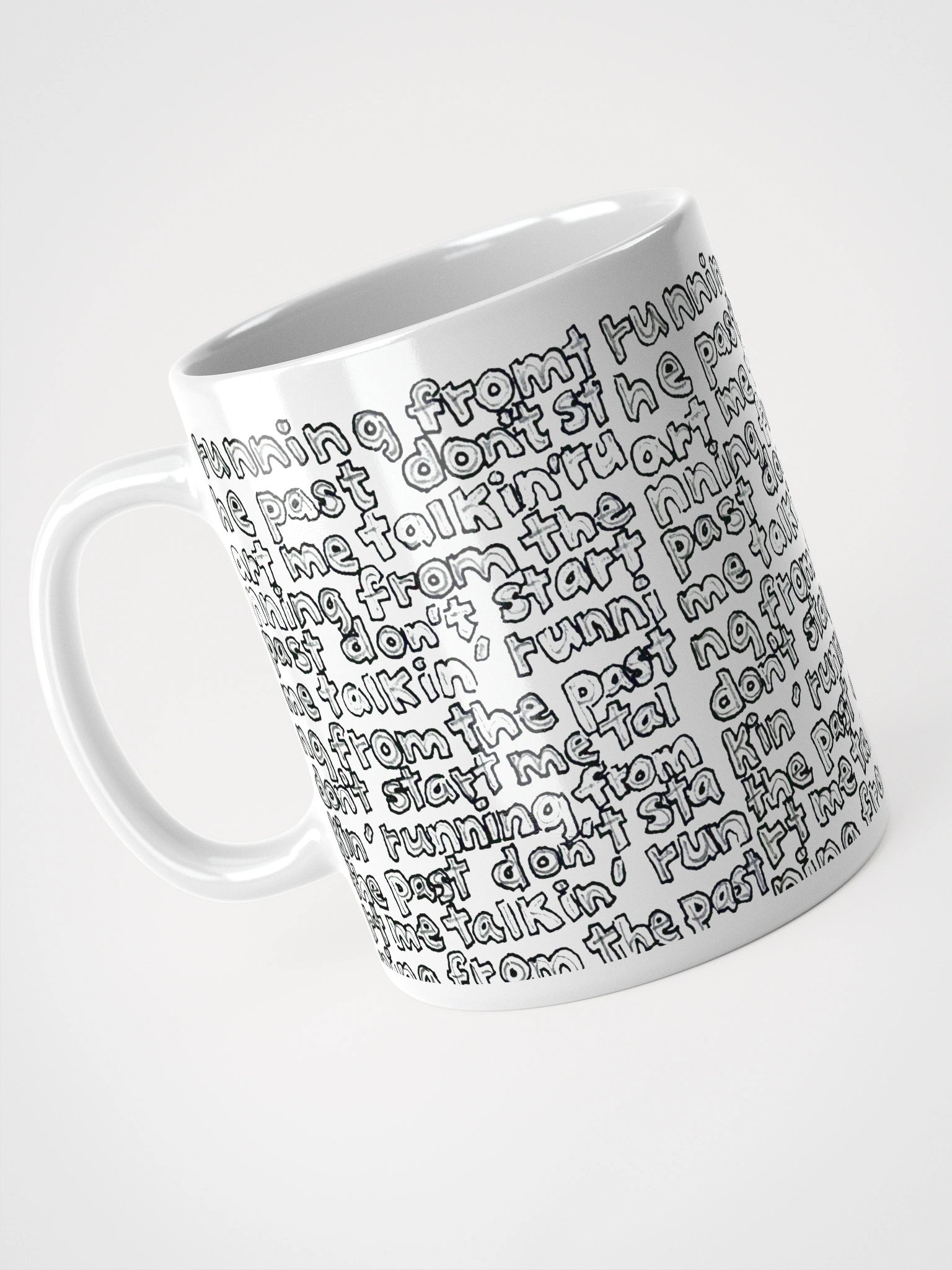 Running from the Past White Glossy Mug product image (8)