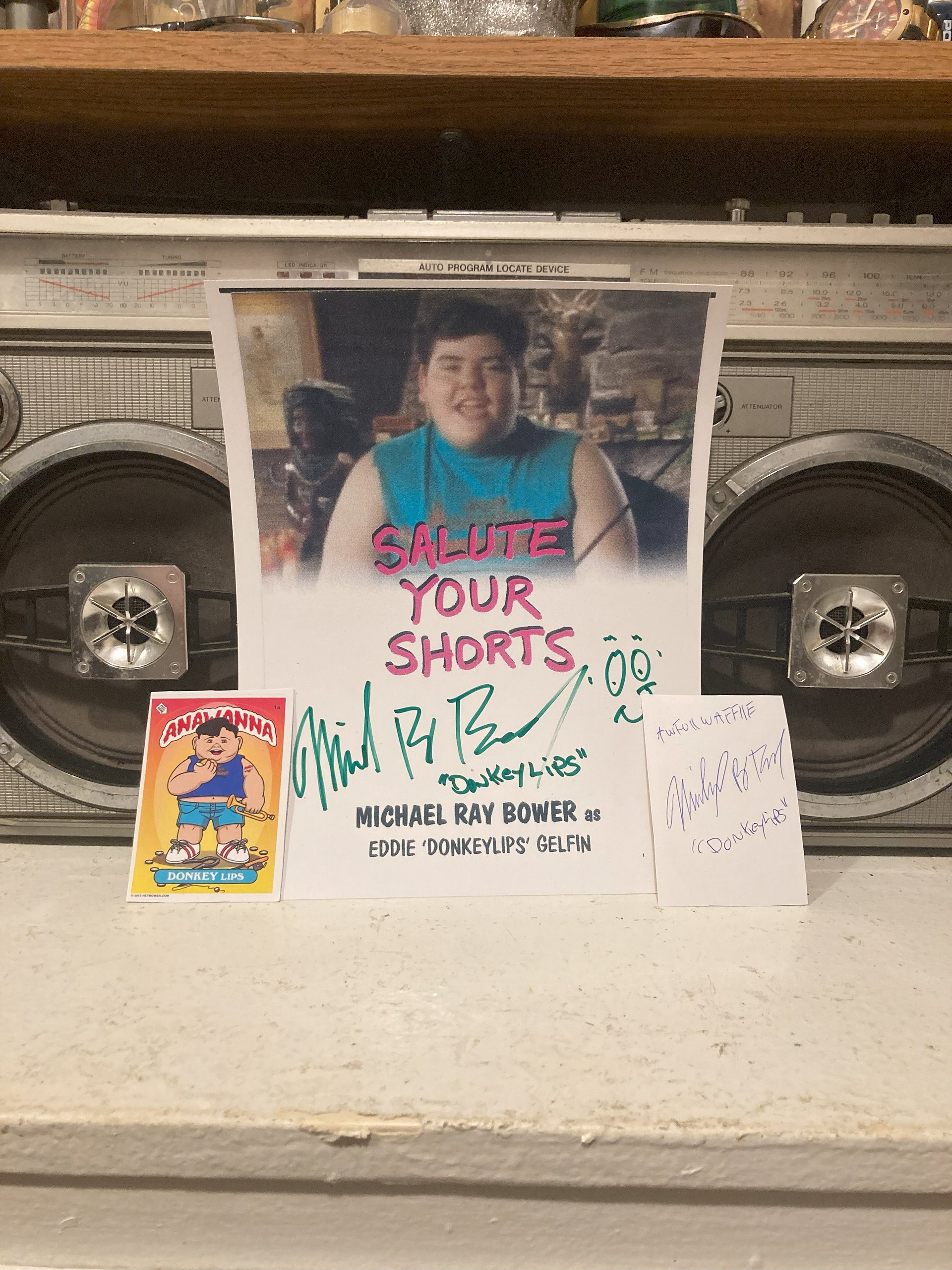 Donkeylips Autographed Salute Your Shorts Character Card product image (1)