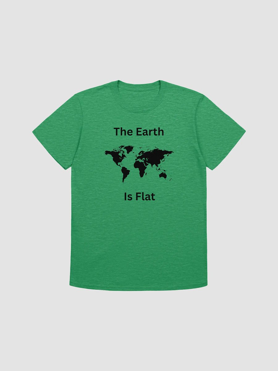 The Earth Is Flat (green t-shirt) product image (1)