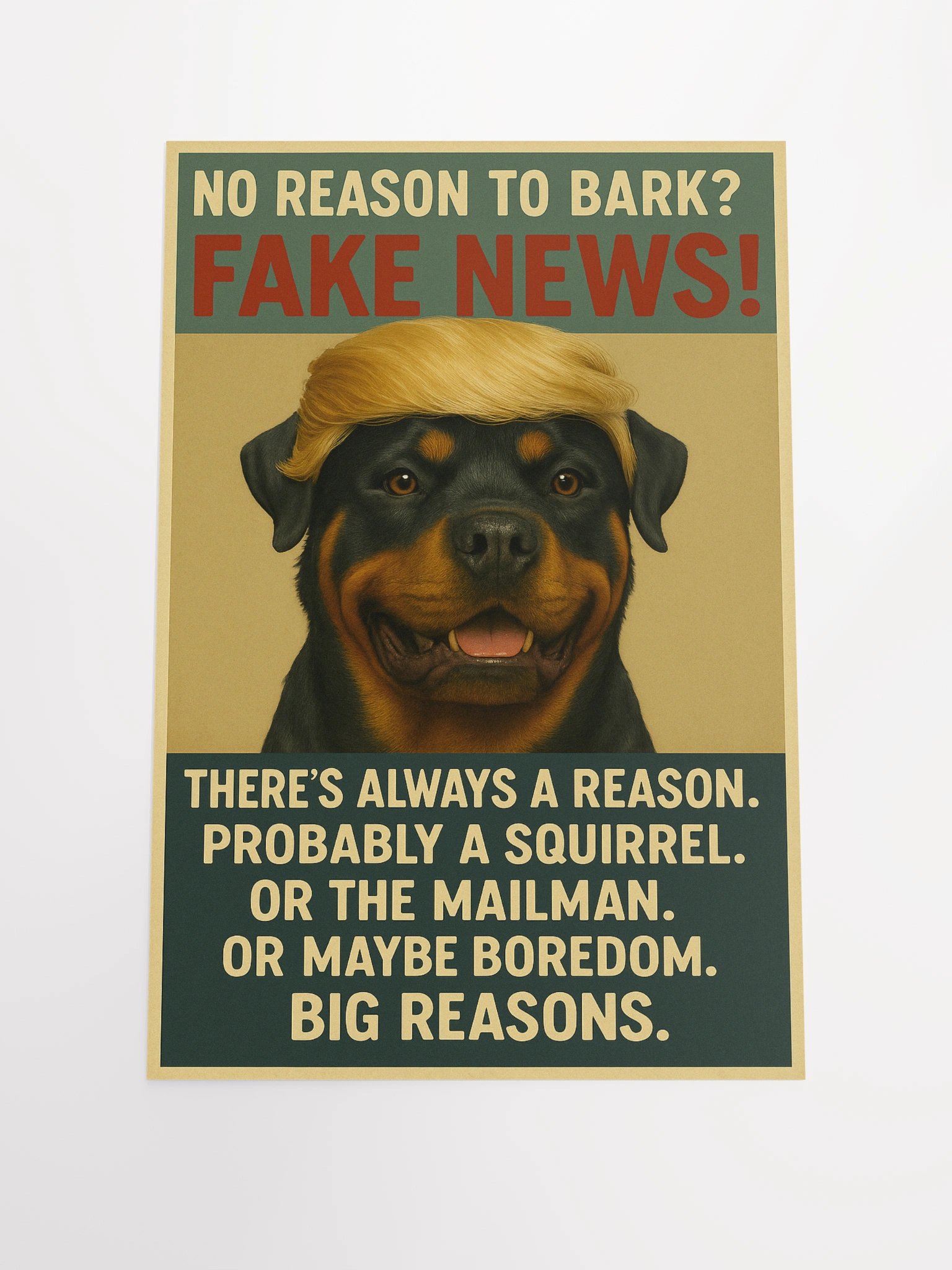 Barking Rottweiler Humor Poster product image (2)
