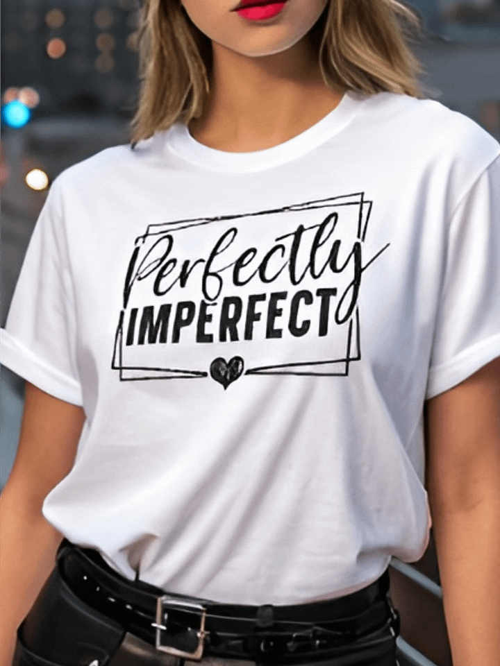 Perfectly Imperfect - Women's White T-Shirt product image (1)