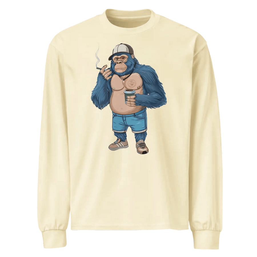 Blue Gorilla Unisex Premium Heavyweight Long Sleeve Shirt product image (1)