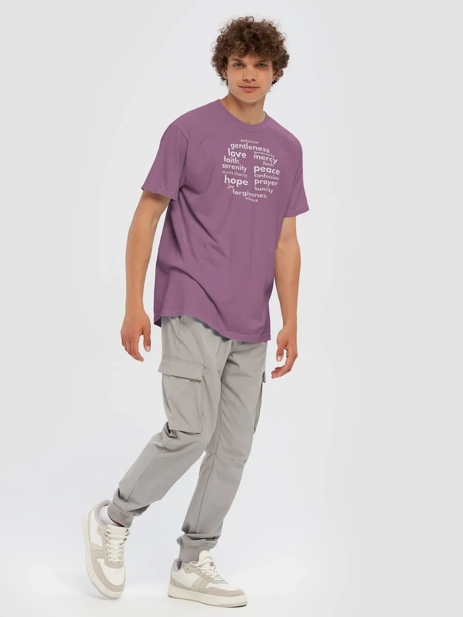 T-Shirt Featuring Christian Cross and Uplifting Virtues product image (20)