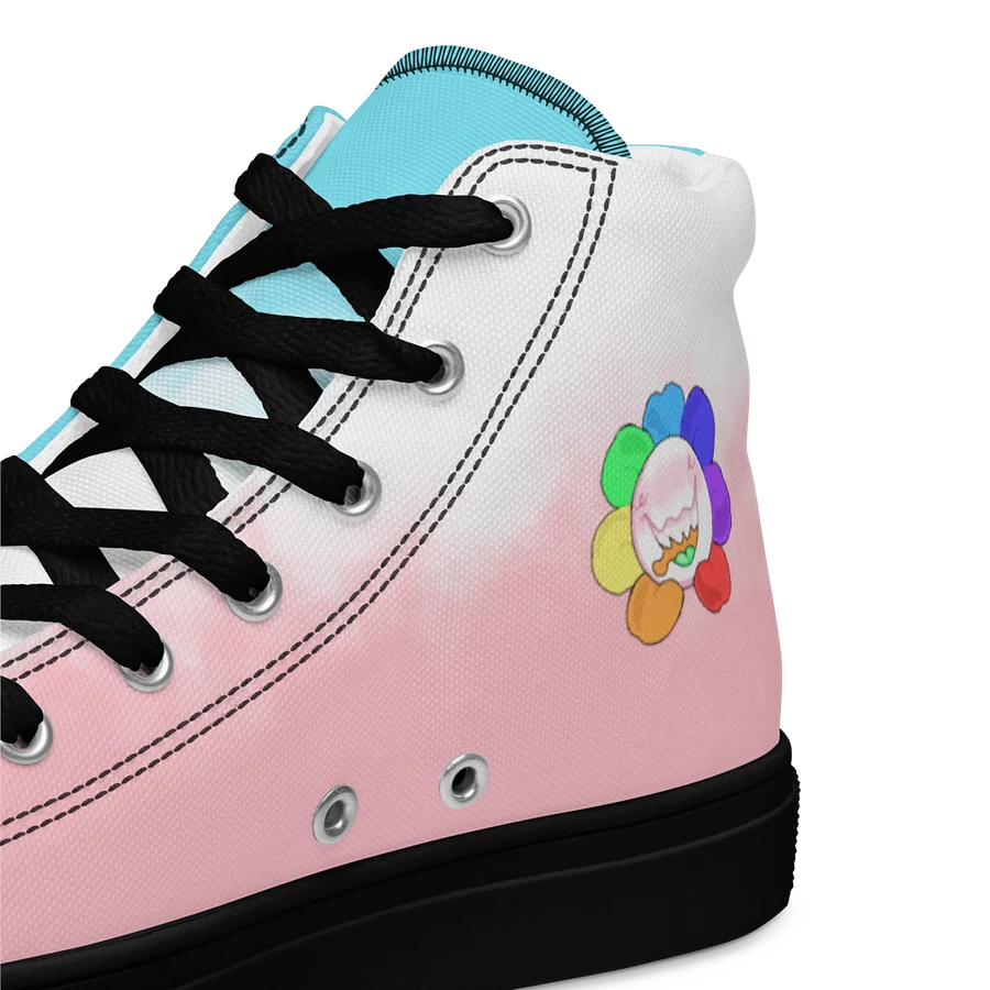 Pastel Blue, Pink and White and Black Flower Sneakers product image (34)
