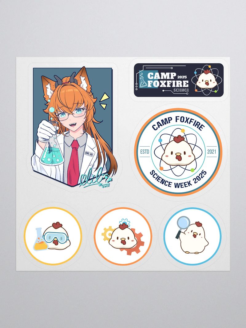 Camp Foxfire Science Week 2025 Sticker Collection