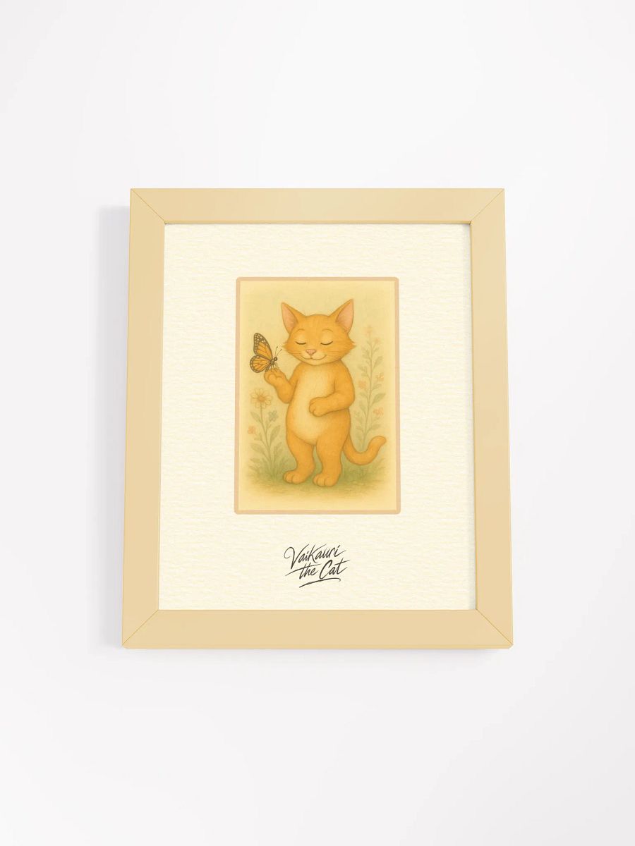 Vaikauri the Cat - Framed Matte Artprint product image (1)