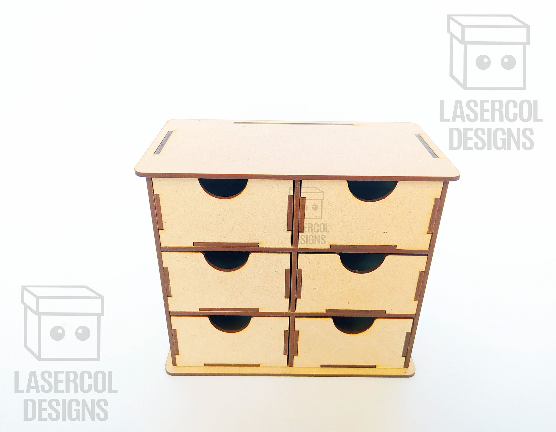 6 Drawers Desk Organizer - Laser Cut Files product image (10)