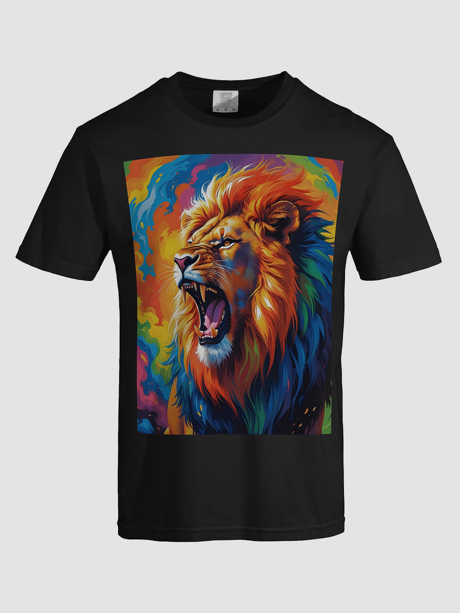 Colorful Roaring Lion Graphic T-Shirt product image (5)