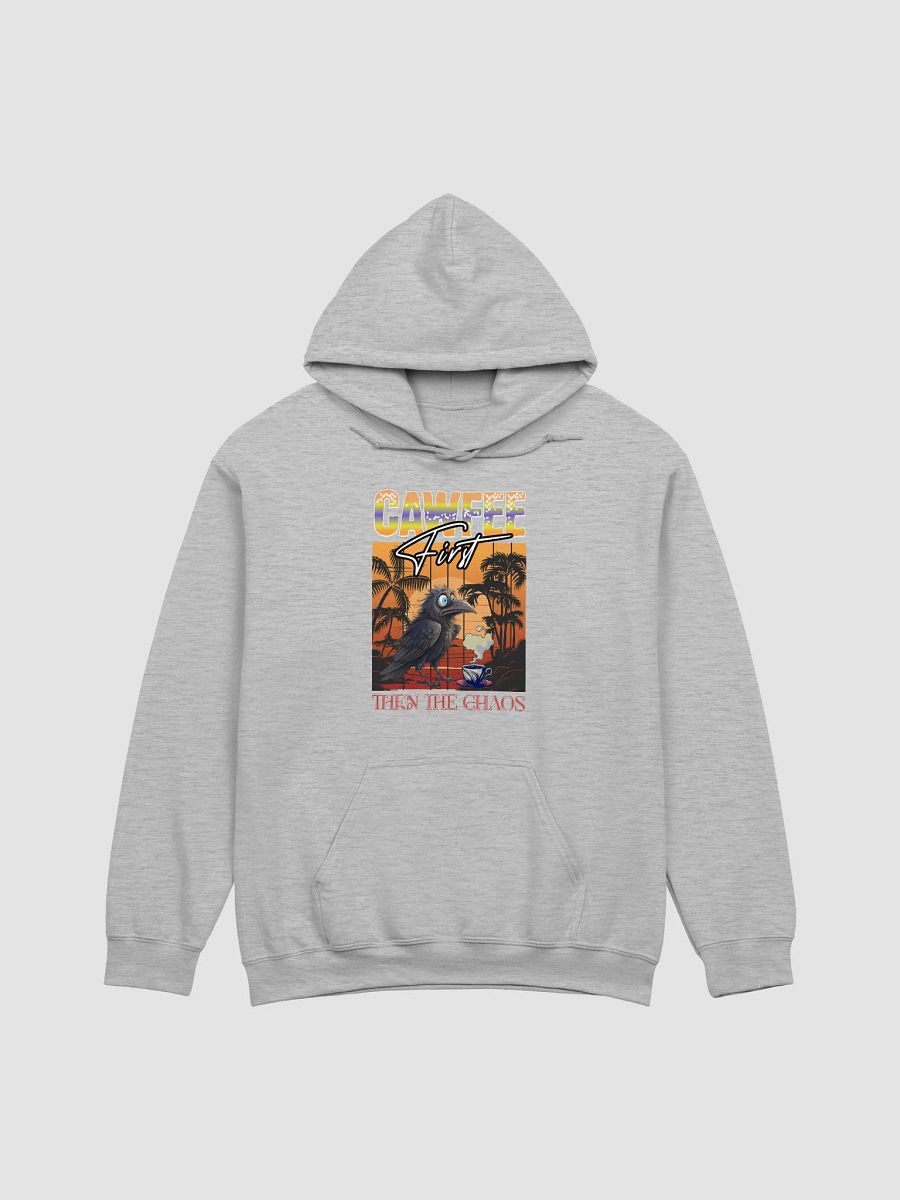 Cawfee First Then The Chaos Sunset Crow Hoodie product image (17)