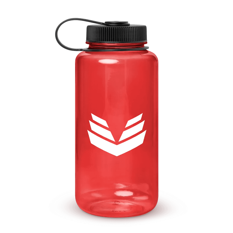 Wide Mouth Plastic Water Bottle - Red product image (1)