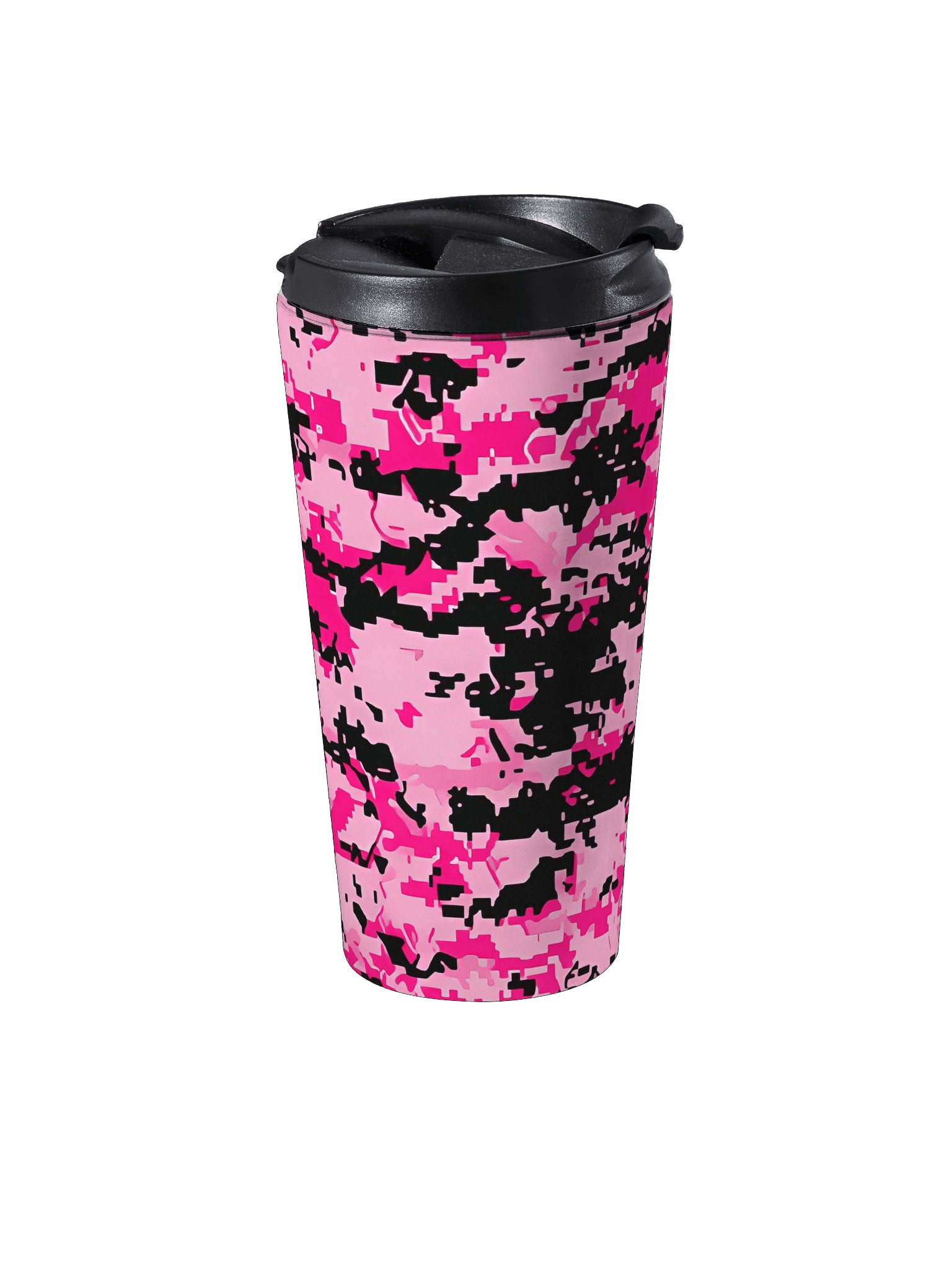 Pixelated Pink Camo Stainless Steel Travel Mug product image (2)