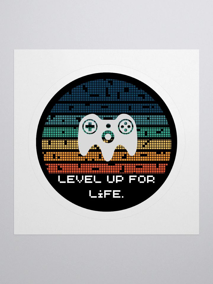 Retro Gaming Level Up For Life. Sticker product image (2)