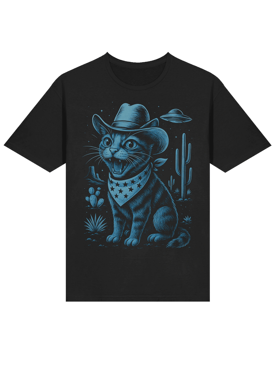 UFO Cowboy Tabby Cat T-Shirt product image (14)