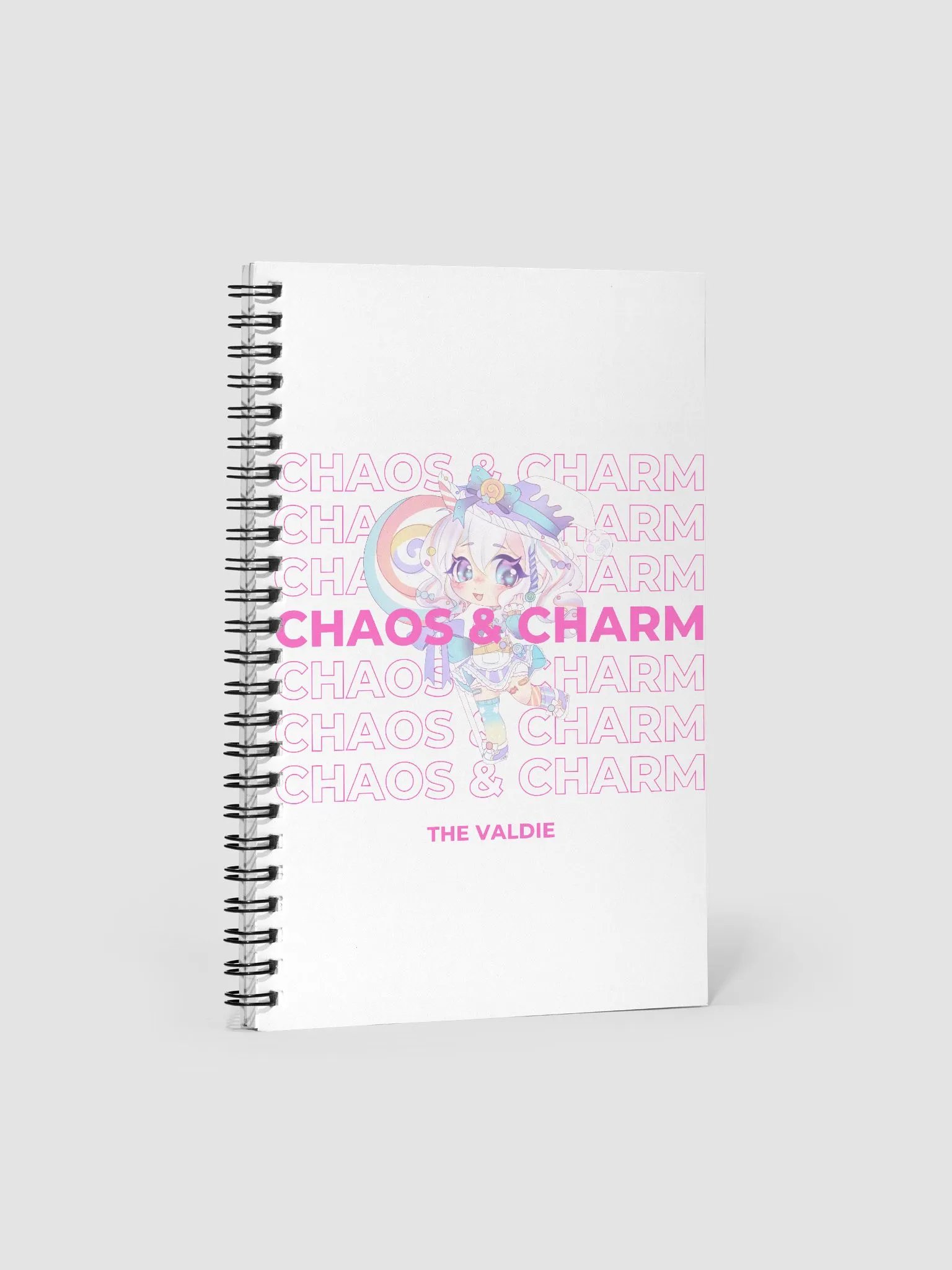 Pink Chaos & Charm Spiral Notebook product image (1)