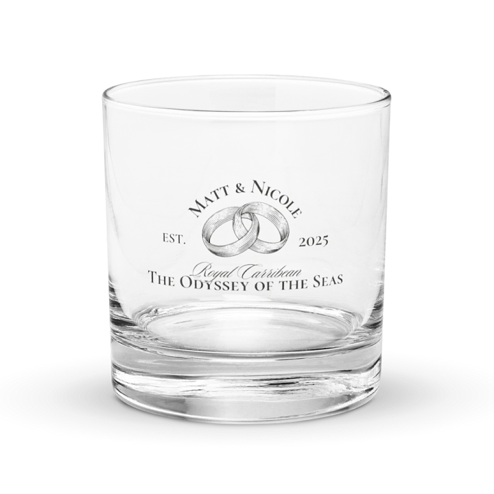 N & M Bridal Party Rocks Glass product image (1)
