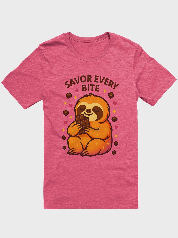 Savor Every Bite – Cute Sloth Chocolate T-Shirt | Sloths Having Snacks Collection product image (4)