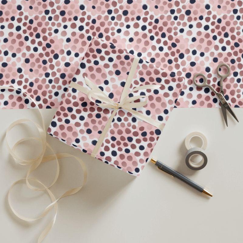 Geometric Rose Gold and Black | Wrapping Paper Set product image (3)