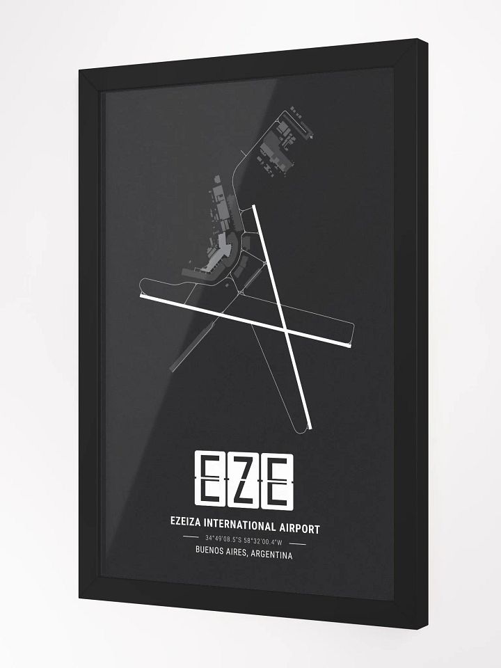 Framed Airport EZE Premium Map On Matt Paper product image (2)