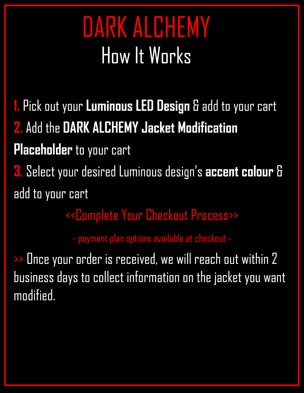 DARK ALCHEMY - Jacket Modification [REQUIRED] product image (2)