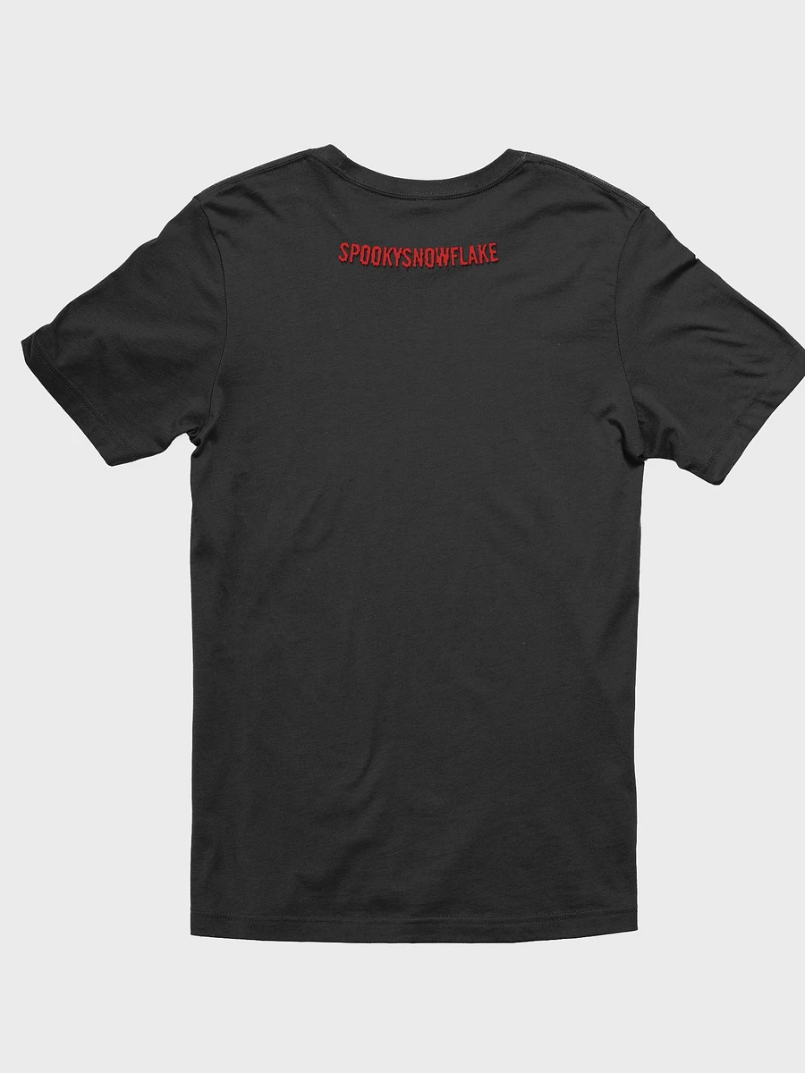 SpookySnowflake Ribcage Red Unisex Black T-Shirt product image (2)
