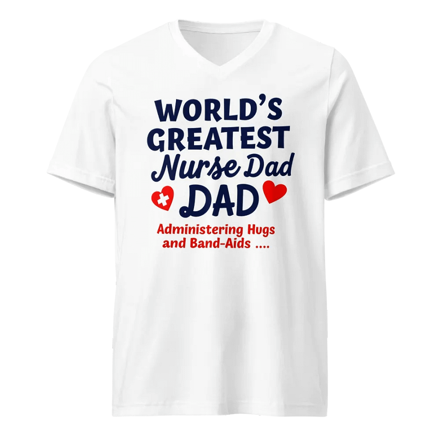 World's Greatest Nurse Dad V-Neck Tee product image (1)