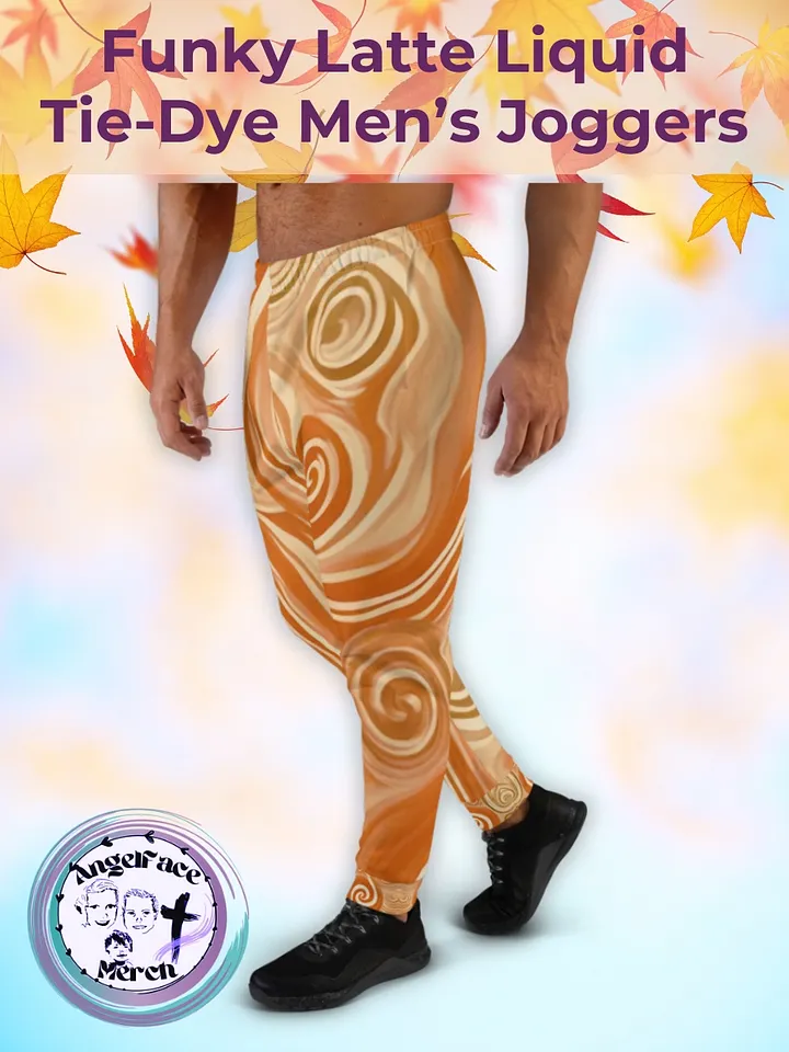 Funky Latte Liquid Tie-Dye Men's Joggers product image (1)